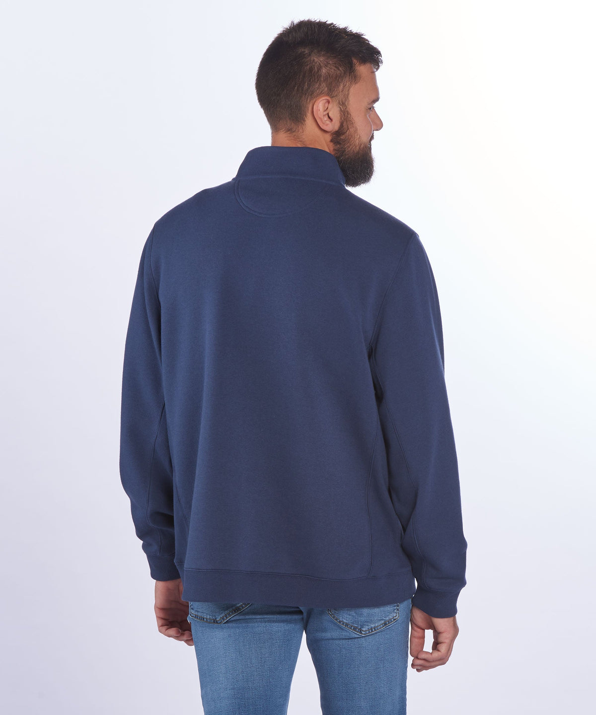 Men's Quarter Zip Fleece Pullover – Cozy Fleece 1/4 Zip Sweatshirt in Navy
