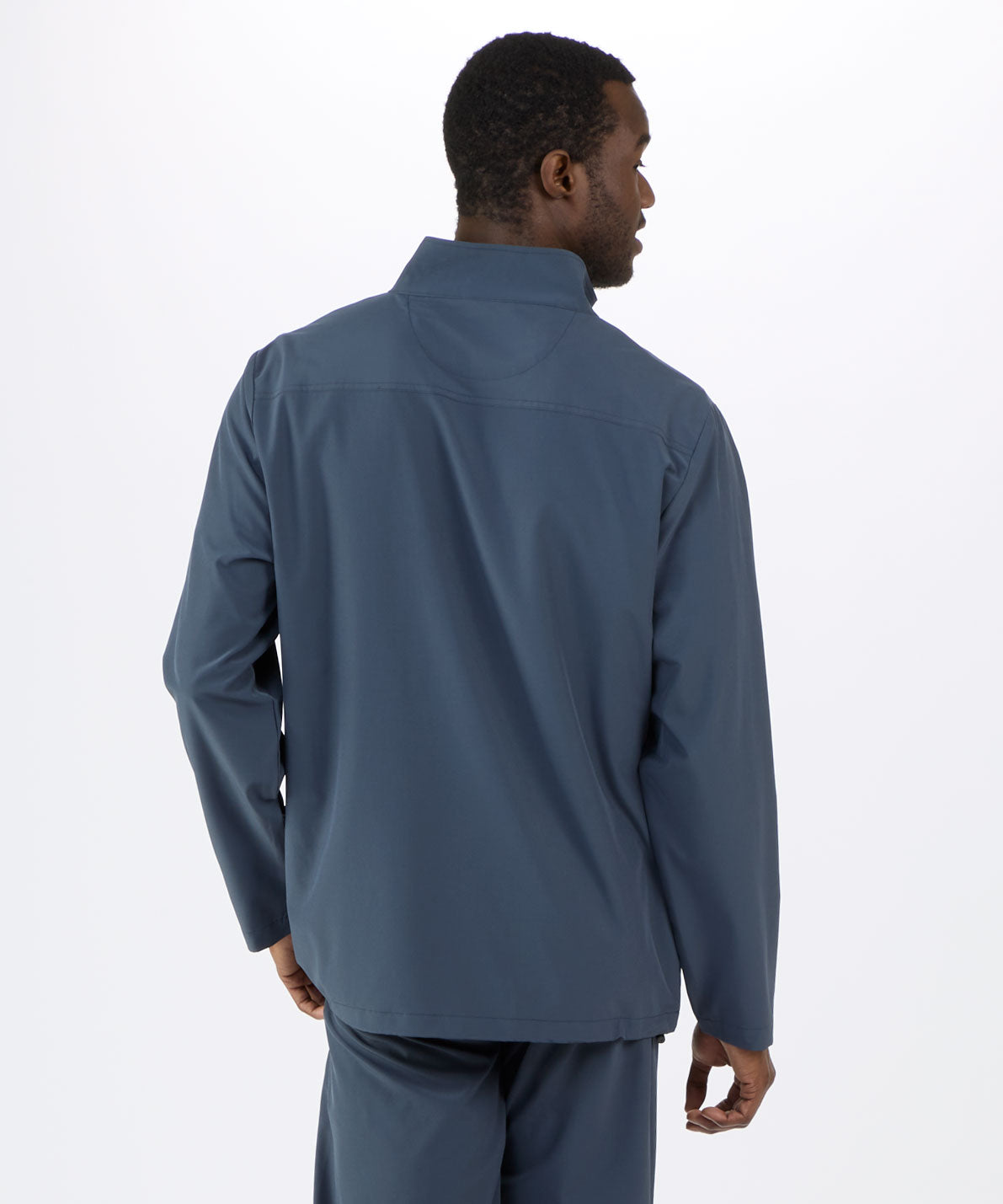 Men's Stretch Woven Quarter Zip – Lightweight Stretch 1/4 Zip Pullover in Castlerock