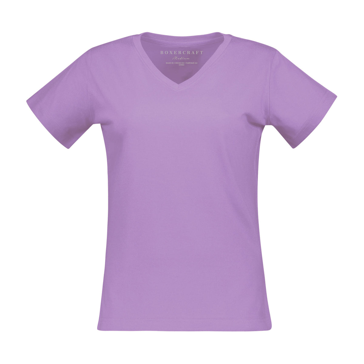 BW2201 Women's V-Neck Tee - Lavender - Ghost Front | Lavender