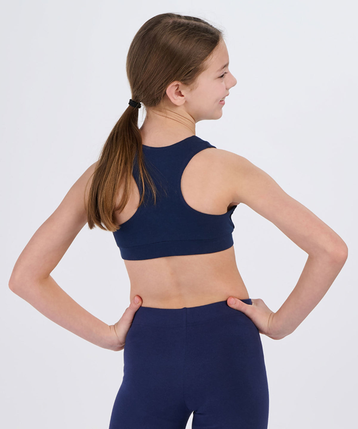 Girls' Support Your Team Bra – Athletic Sports Bra in Navy