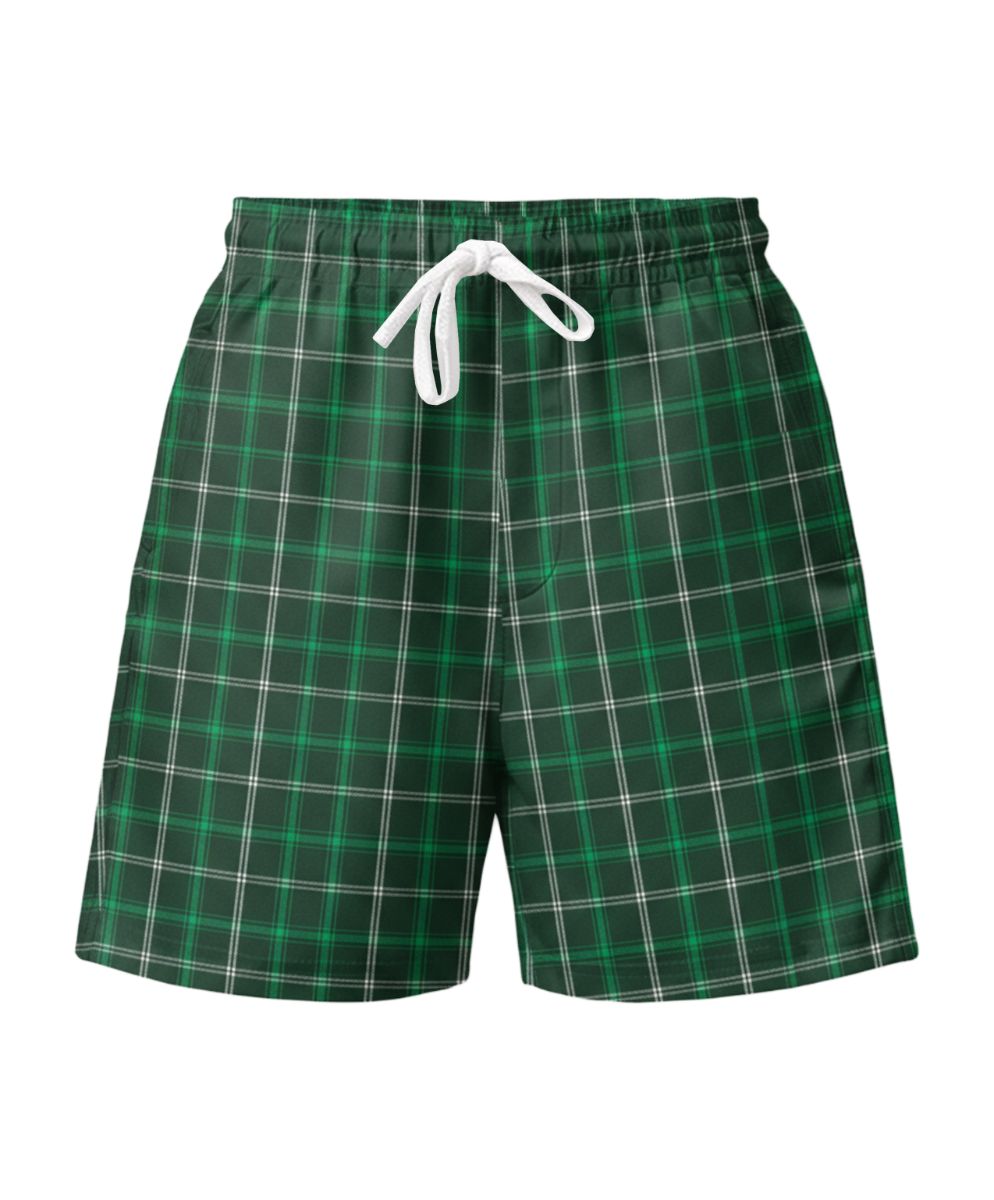 Boxercraft BU6703 Oversized Flannel Shorts - Varsity Green/White - Lifestyle | Varsity Green/White
