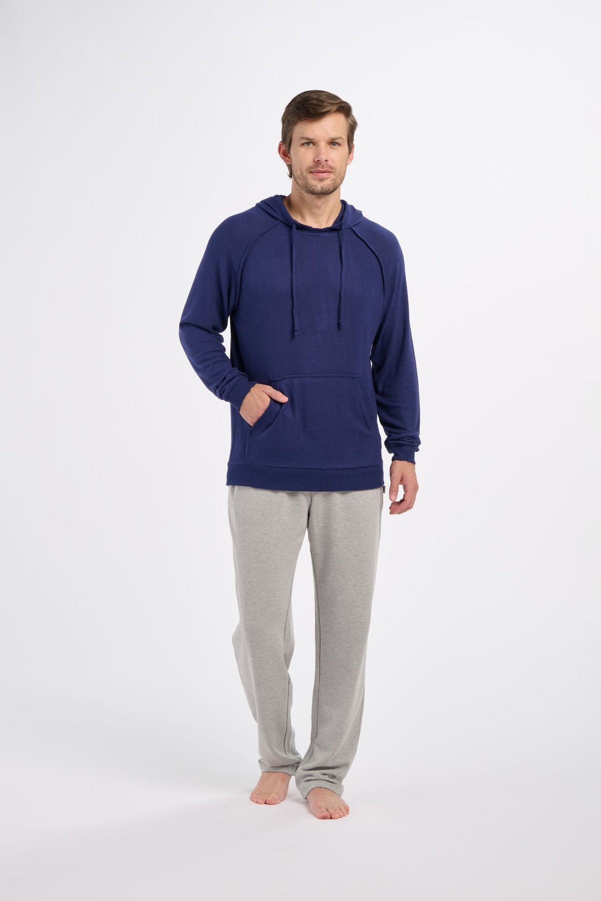 Men's Cuddle Hoodie – Ultra-Soft Pullover Hooded Sweatshirt in Navy