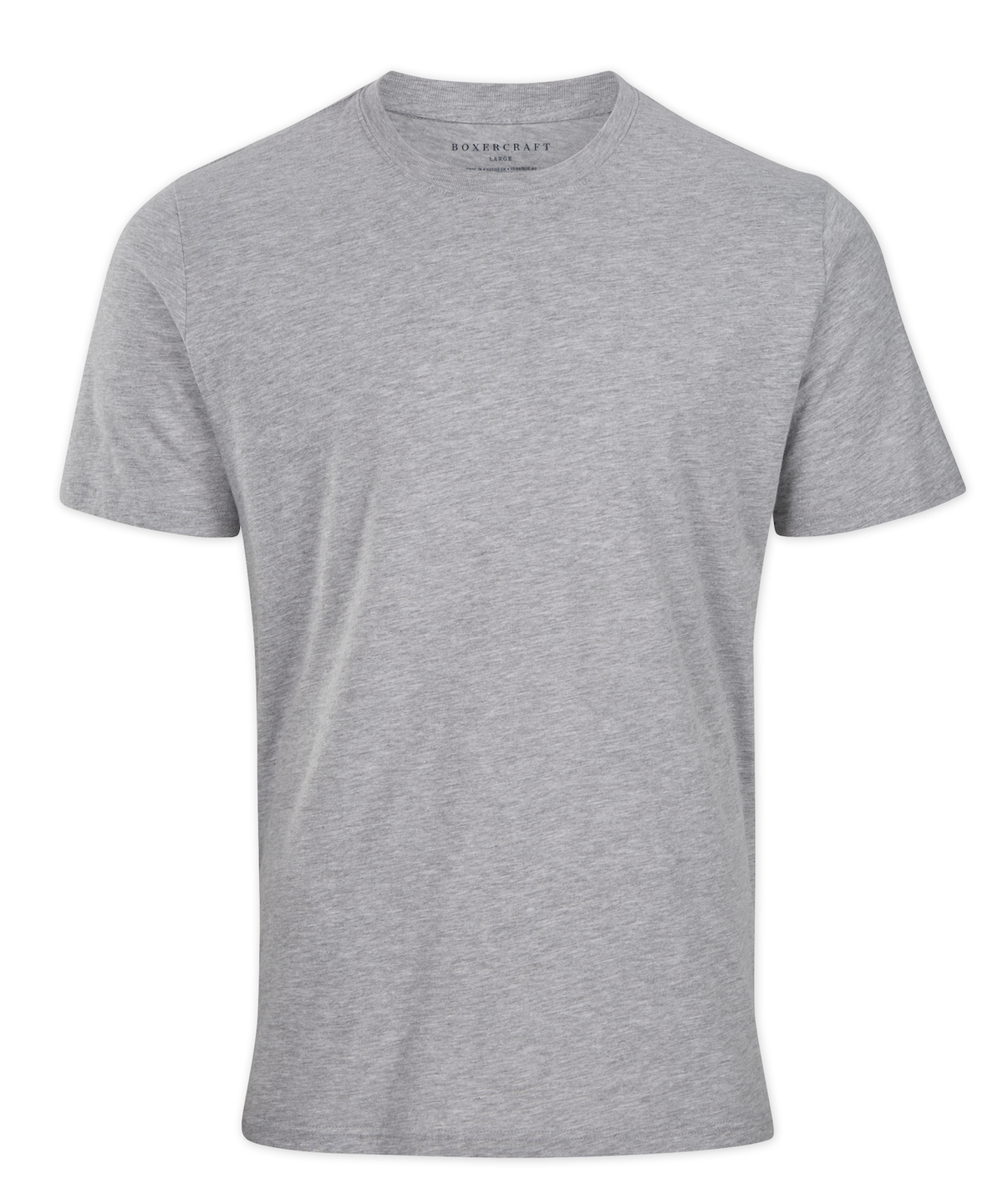 BM2103 Crewneck Tee - Oxford Heather - Ghost Front | Oxford Heather