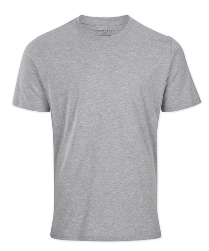 BM2103 Crewneck Tee - Oxford Heather - Ghost Front | Oxford Heather