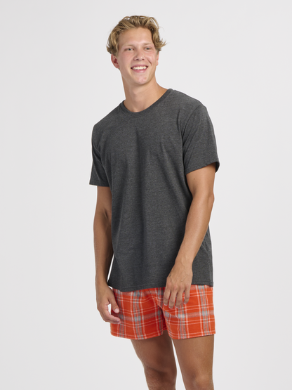 BM2103 Crewneck Tee - Charcoal - Front | Charcoal