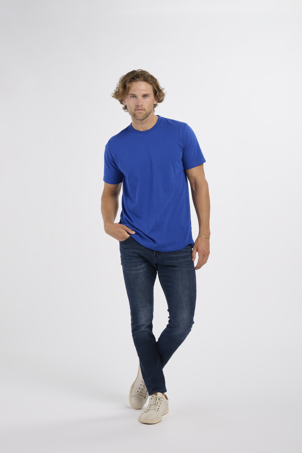 BM2103 Crewneck Tee - Electric Royal - Front | Electric Royal