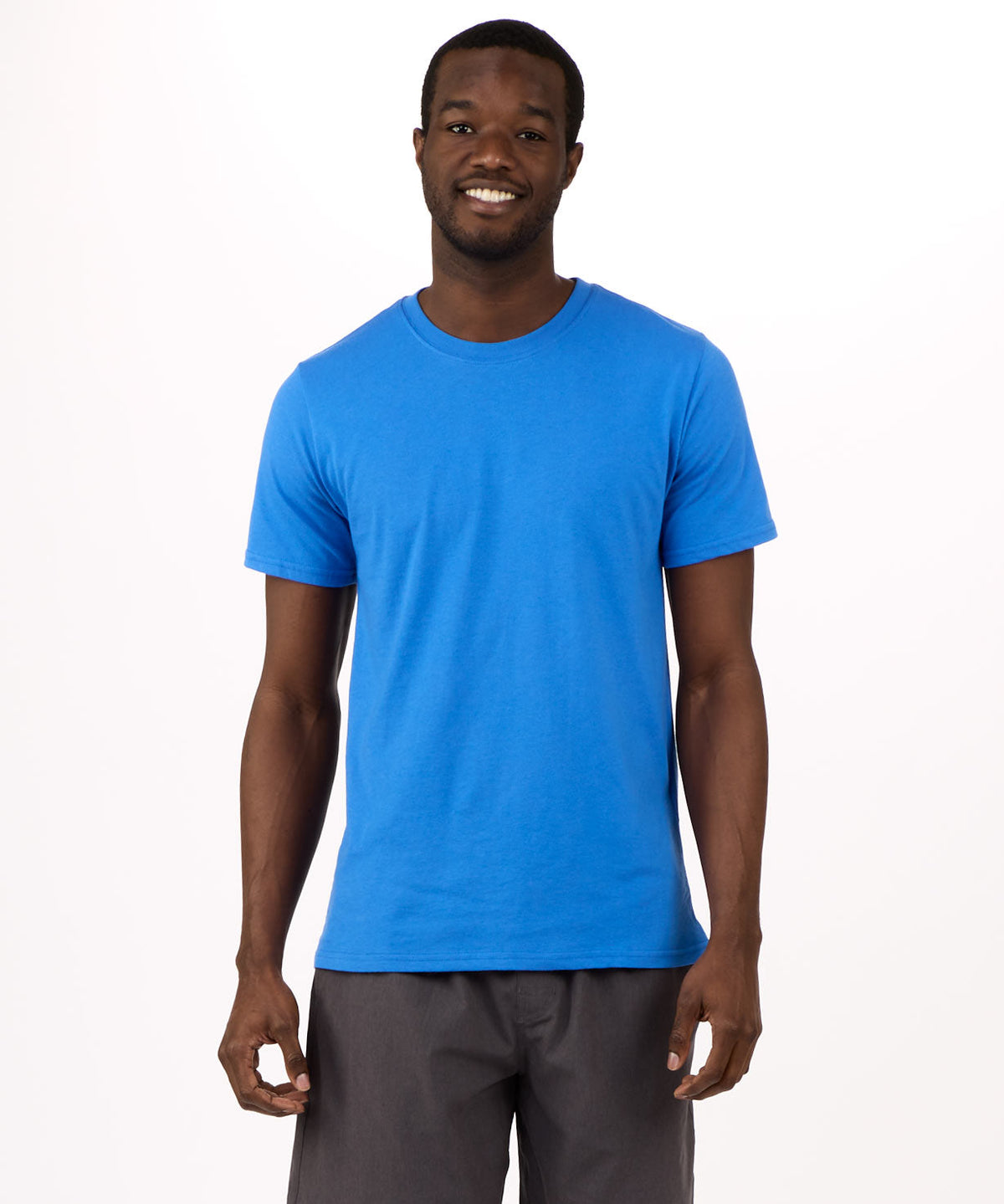 BM2103 Crewneck Tee - Collegiate Blue - Front | Collegiate Blue