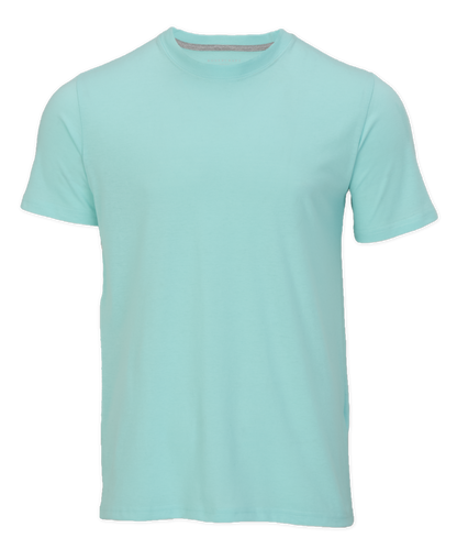 BM2103 Crewneck Tee - Cancun Blue - Ghost Front | Cancun Blue