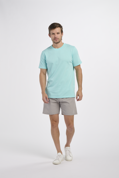BM2103 Crewneck Tee - Cancun Blue - Front | Cancun Blue
