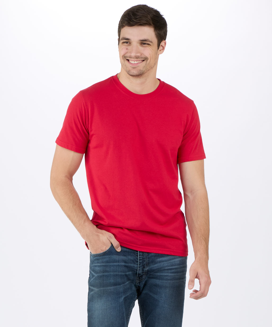 BM2103 Crewneck Tee - True Red - Front | True Red