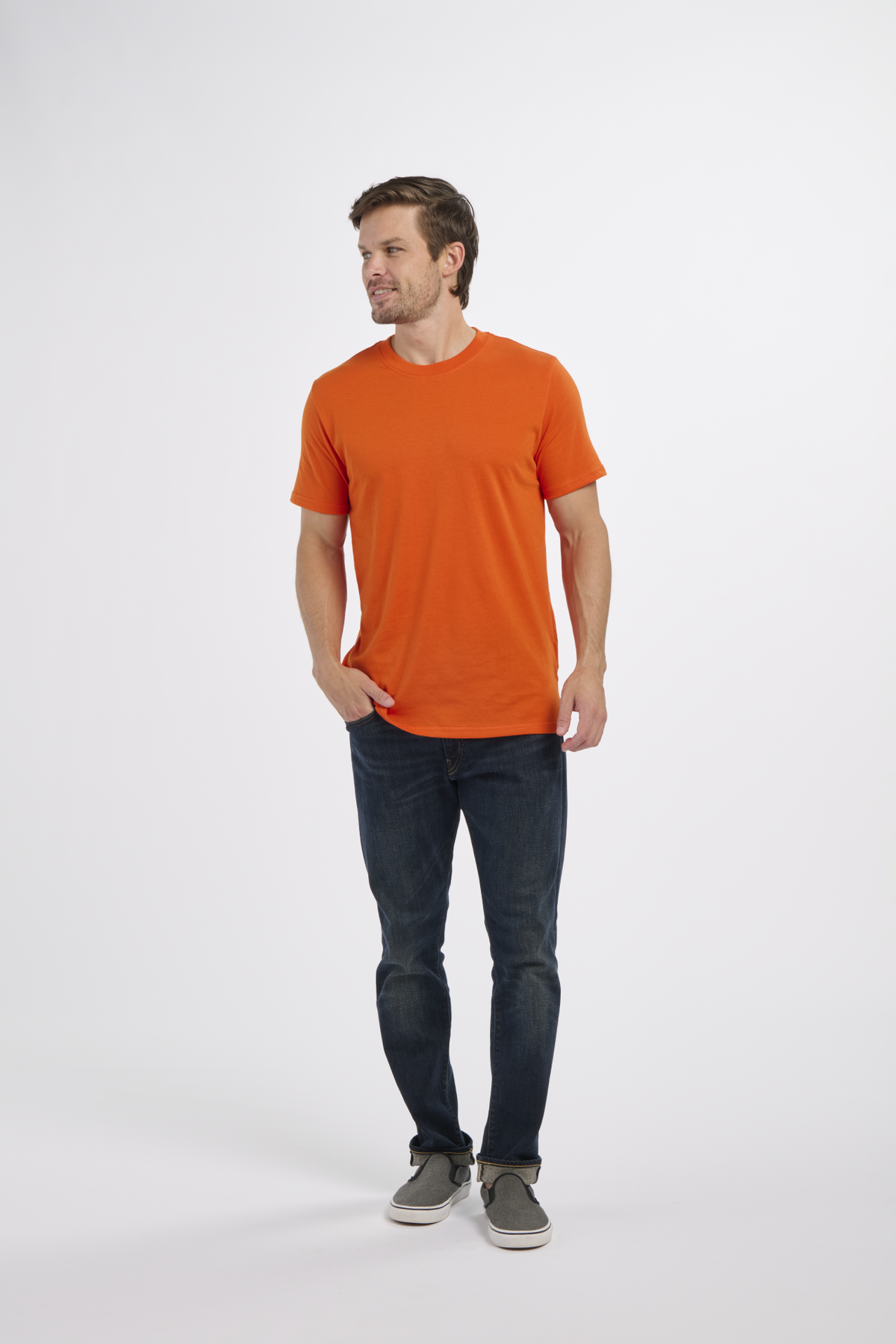 BM2103 Crewneck Tee - Orange - Front | Orange