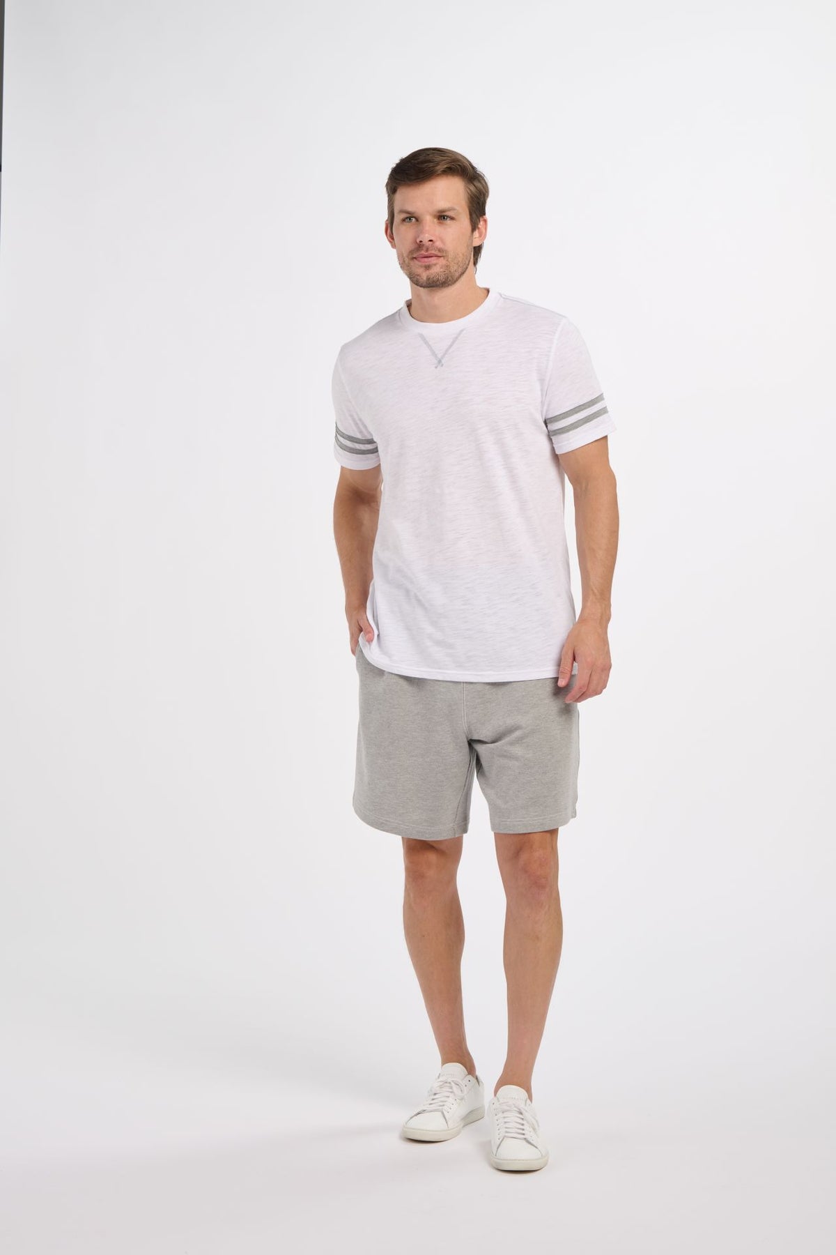 Men's Arena Tee – Short Sleeve Crewneck T-Shirt in White