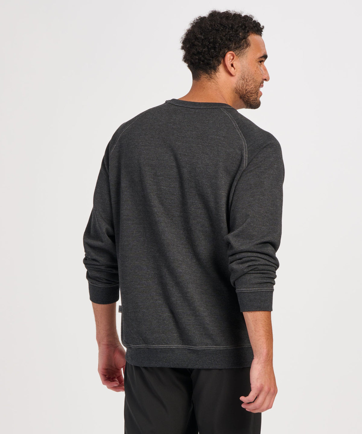 Men's French Terry Crew – French Terry Crewneck Sweatshirt in Charcoal Hthr