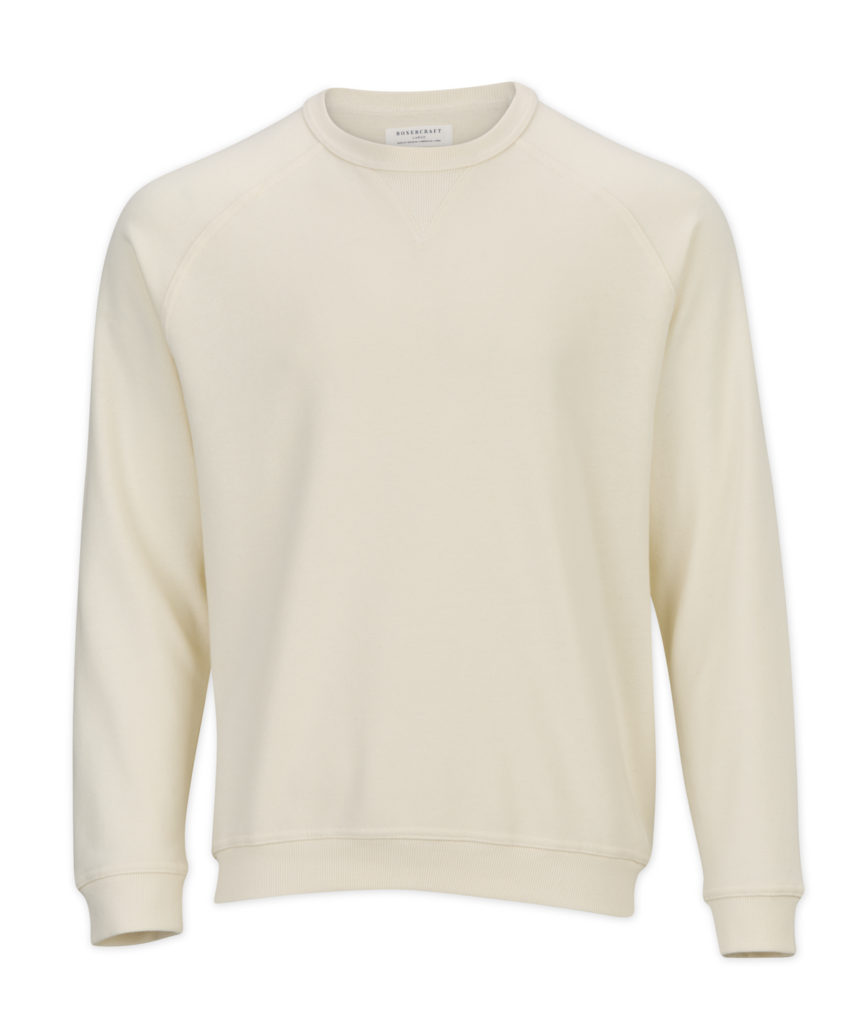 Men's French Terry Crew – French Terry Crewneck Sweatshirt in Natural