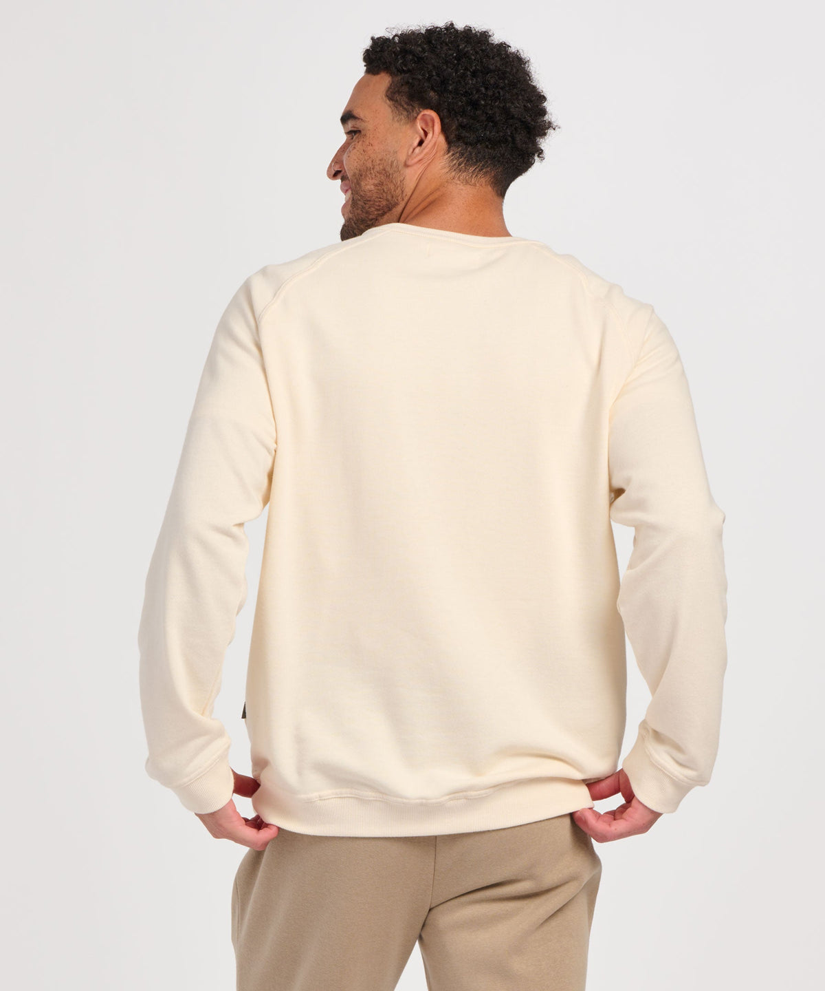 Men's French Terry Crew – French Terry Crewneck Sweatshirt in Natural