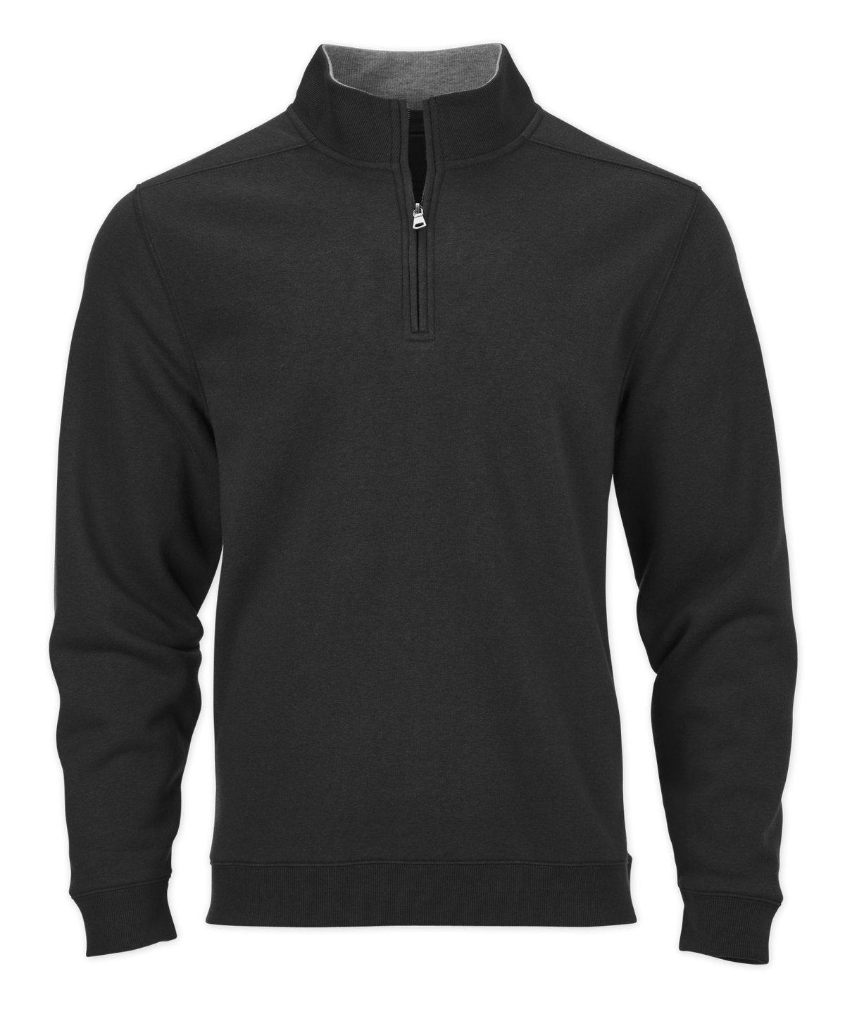Men's Quarter Zip Fleece Pullover – Cozy Fleece 1/4 Zip Sweatshirt in Black