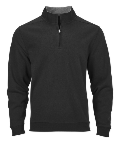 Men's Quarter Zip Fleece Pullover – Cozy Fleece 1/4 Zip Sweatshirt in Black