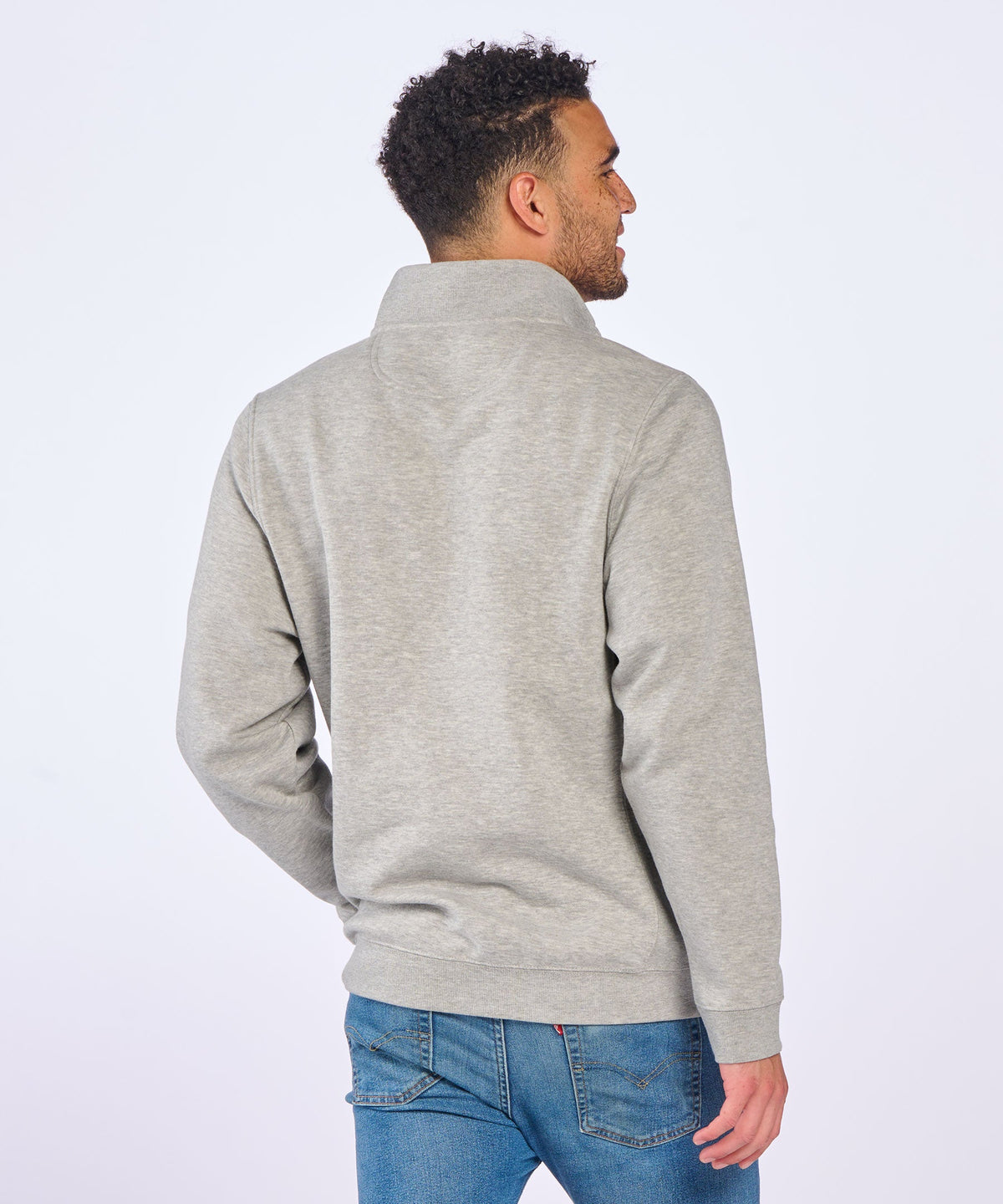 Men's Quarter Zip Fleece Pullover – Cozy Fleece 1/4 Zip Sweatshirt in Oxford Heather