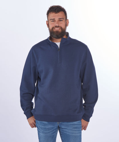 Men's Quarter Zip Fleece Pullover – Cozy Fleece 1/4 Zip Sweatshirt in Navy