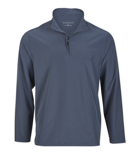 Men's Stretch Woven Quarter Zip – Lightweight Stretch 1/4 Zip Pullover in Castlerock