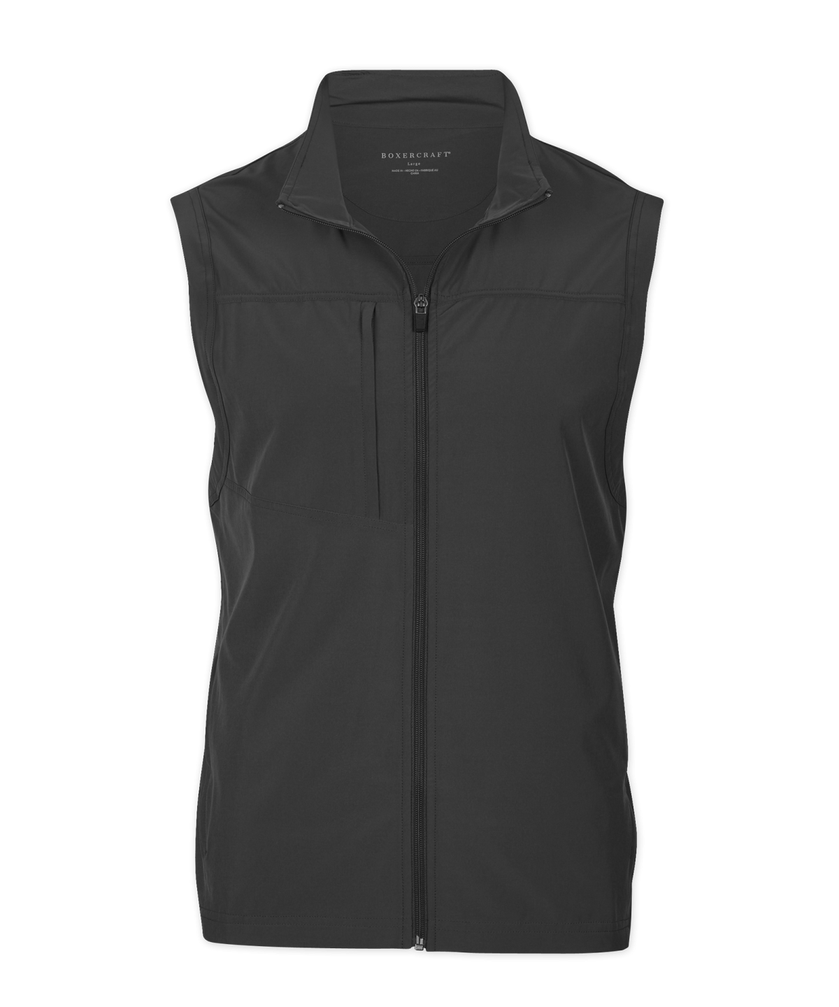 Men's Stretch Woven Vest – Lightweight Stretch Woven Vest in Black
