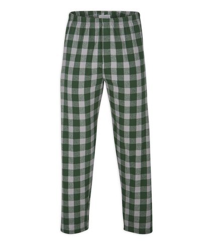 Boxercraft BM6624 Men's Harley Flannel Pants - Green/Oxford Buffalo Plaid - Ghost Front | Green/Oxford Buffalo Plaid