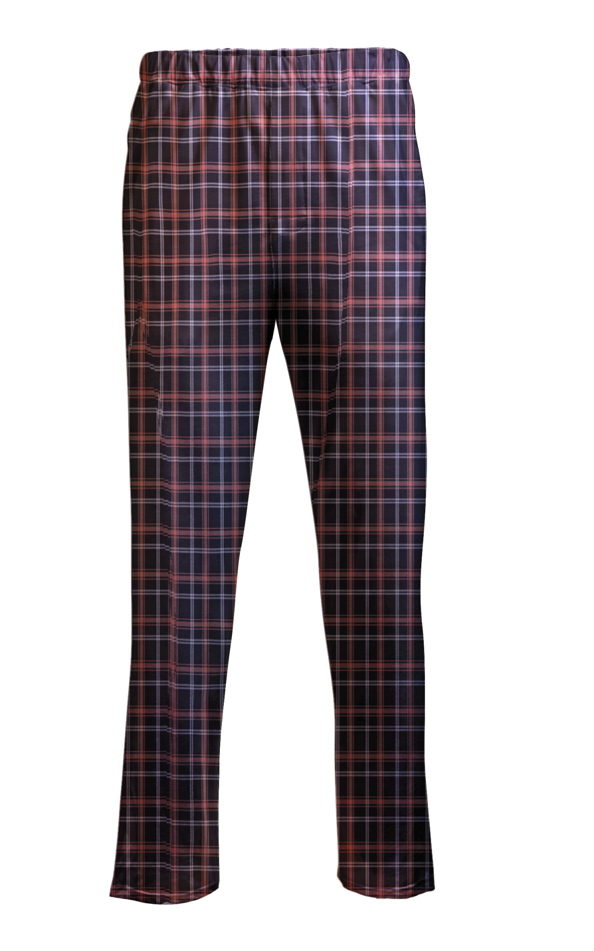 Boxercraft BM6624 Men's Harley Flannel Pants - Black/Orange/White - Ghost Front | Black/Orange/White