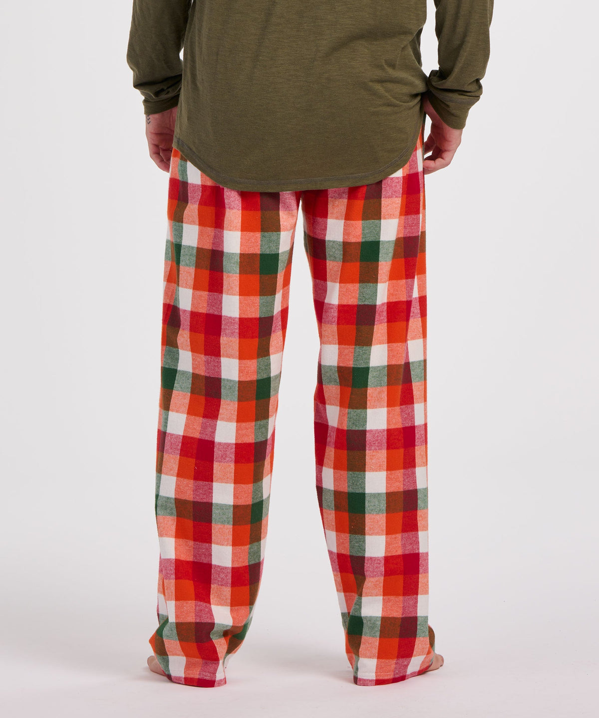 Boxercraft BM6624 Men's Harley Flannel Pants - Autumn Buffalo Plaid - Back | Autumn Buffalo Plaid