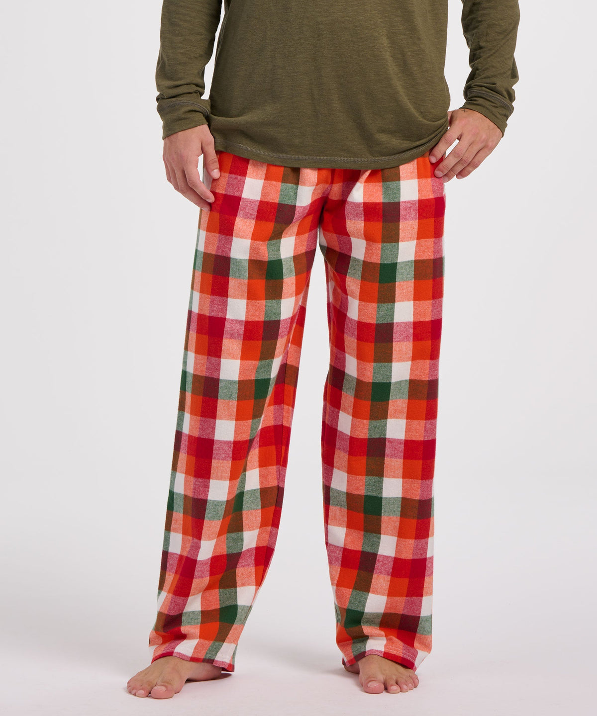 Boxercraft BM6624 Men's Harley Flannel Pants - Autumn Buffalo Plaid - Front | Autumn Buffalo Plaid