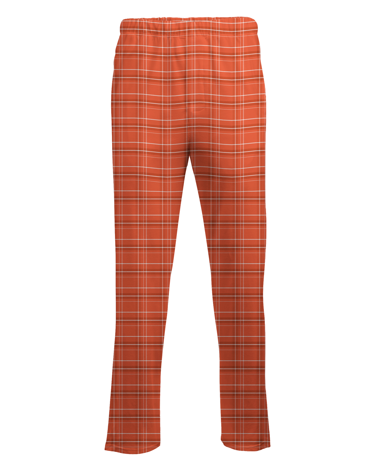 Boxercraft BM6624 Men's Harley Flannel Pants - Orange Carnegie Plaid - Ghost Front | Orange Carnegie Plaid