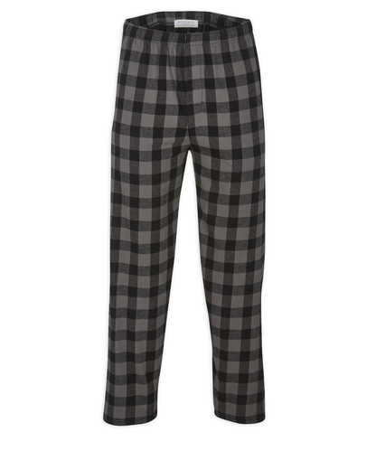 Boxercraft BM6624 Men's Harley Flannel Pants - Charcoal/Black Buffalo Plaid - Ghost Front | Charcoal/Black Buffalo Plaid