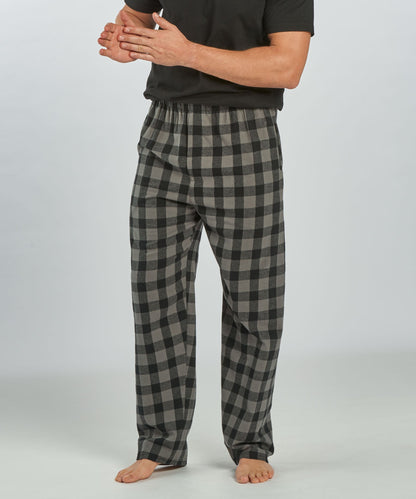 Boxercraft BM6624 Men's Harley Flannel Pants - Charcoal/Black Buffalo Plaid - Front | Charcoal/Black Buffalo Plaid