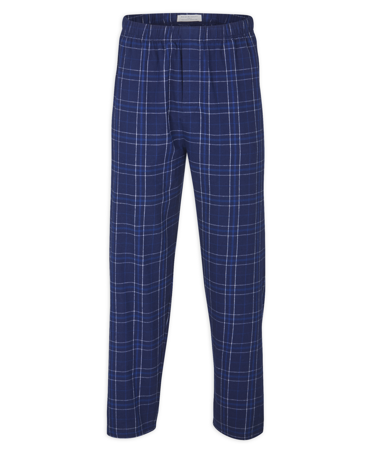 Boxercraft BM6624 Men's Harley Flannel Pants - Navy Field Day Plaid - Ghost Front | Navy Field Day Plaid