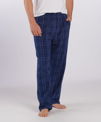 Boxercraft BM6624 Men's Harley Flannel Pants - Navy Field Day Plaid - Front | Navy Field Day Plaid