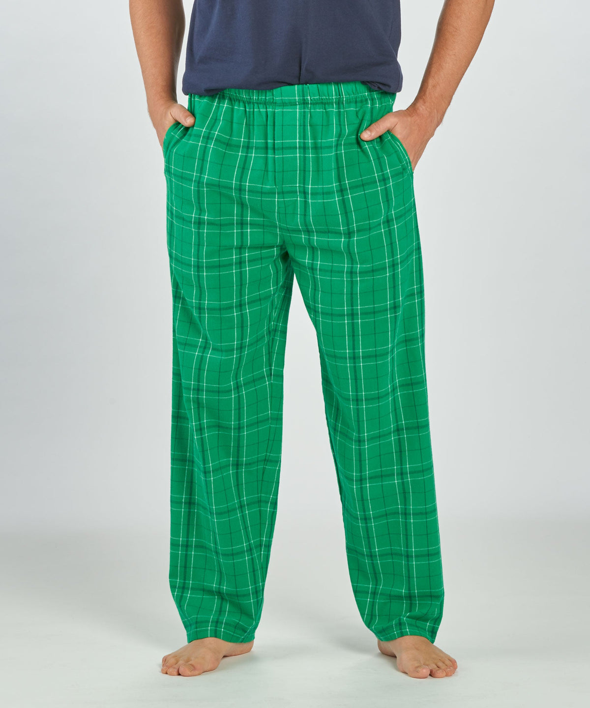 Boxercraft BM6624 Men's Harley Flannel Pants - Kelly Field Day Plaid - Front | Kelly Field Day Plaid