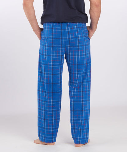 Boxercraft BM6624 Men's Harley Flannel Pants - Royal Field Day Plaid - Back | Royal Field Day Plaid