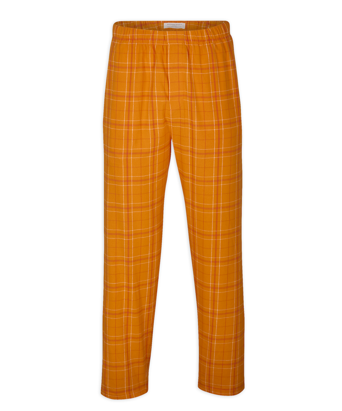 Boxercraft BM6624 Men's Harley Flannel Pants - Orange Field Day Plaid - Ghost Front | Orange Field Day Plaid