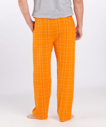 Boxercraft BM6624 Men's Harley Flannel Pants - Orange Field Day Plaid - Back | Orange Field Day Plaid