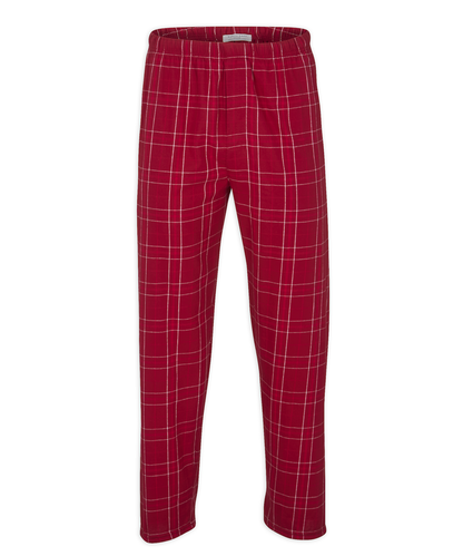 Boxercraft BM6624 Men's Harley Flannel Pants - Crimson Field Day Plaid - Ghost Front | Crimson Field Day Plaid