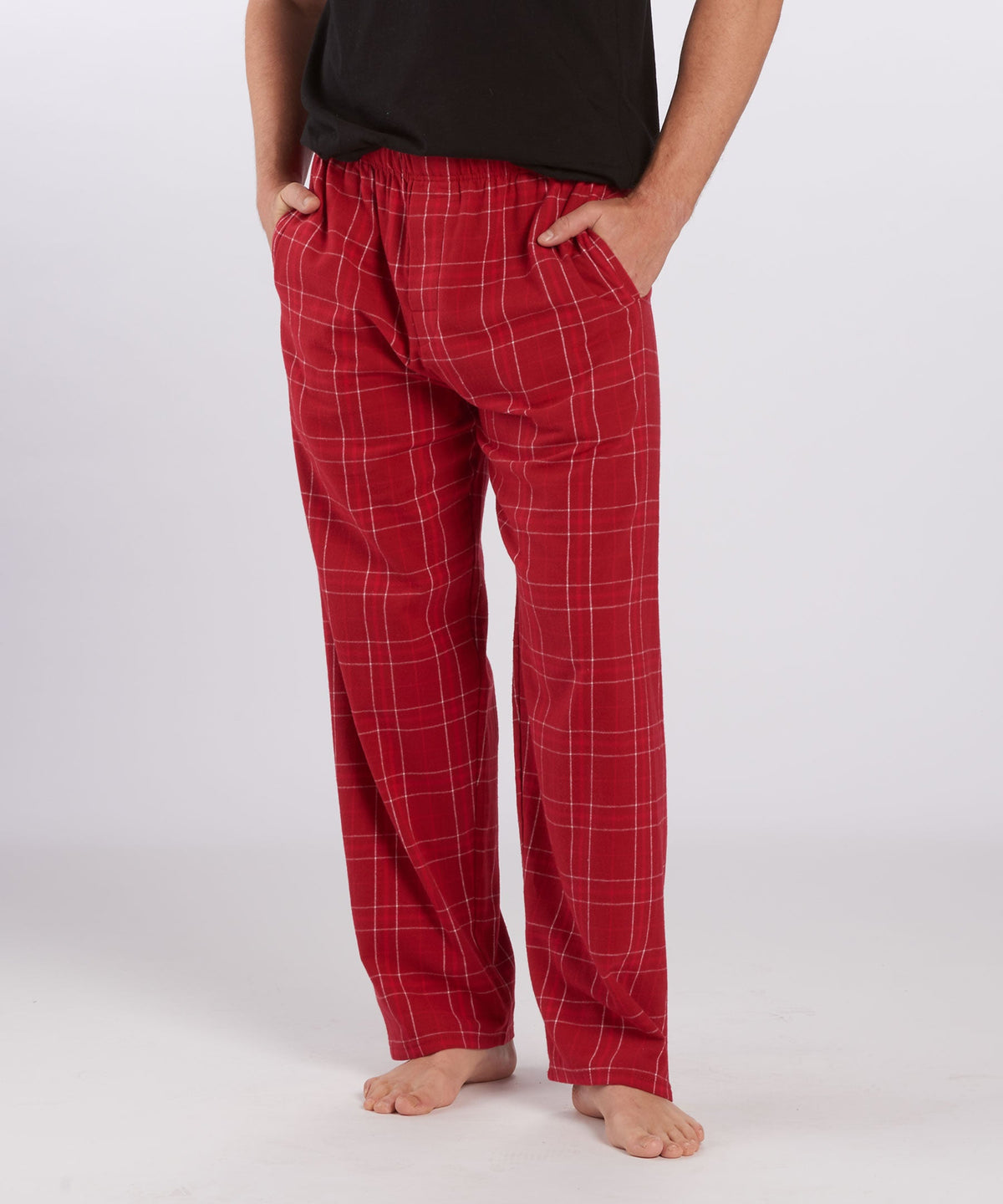 Boxercraft BM6624 Men's Harley Flannel Pants - Crimson Field Day Plaid - Front | Crimson Field Day Plaid