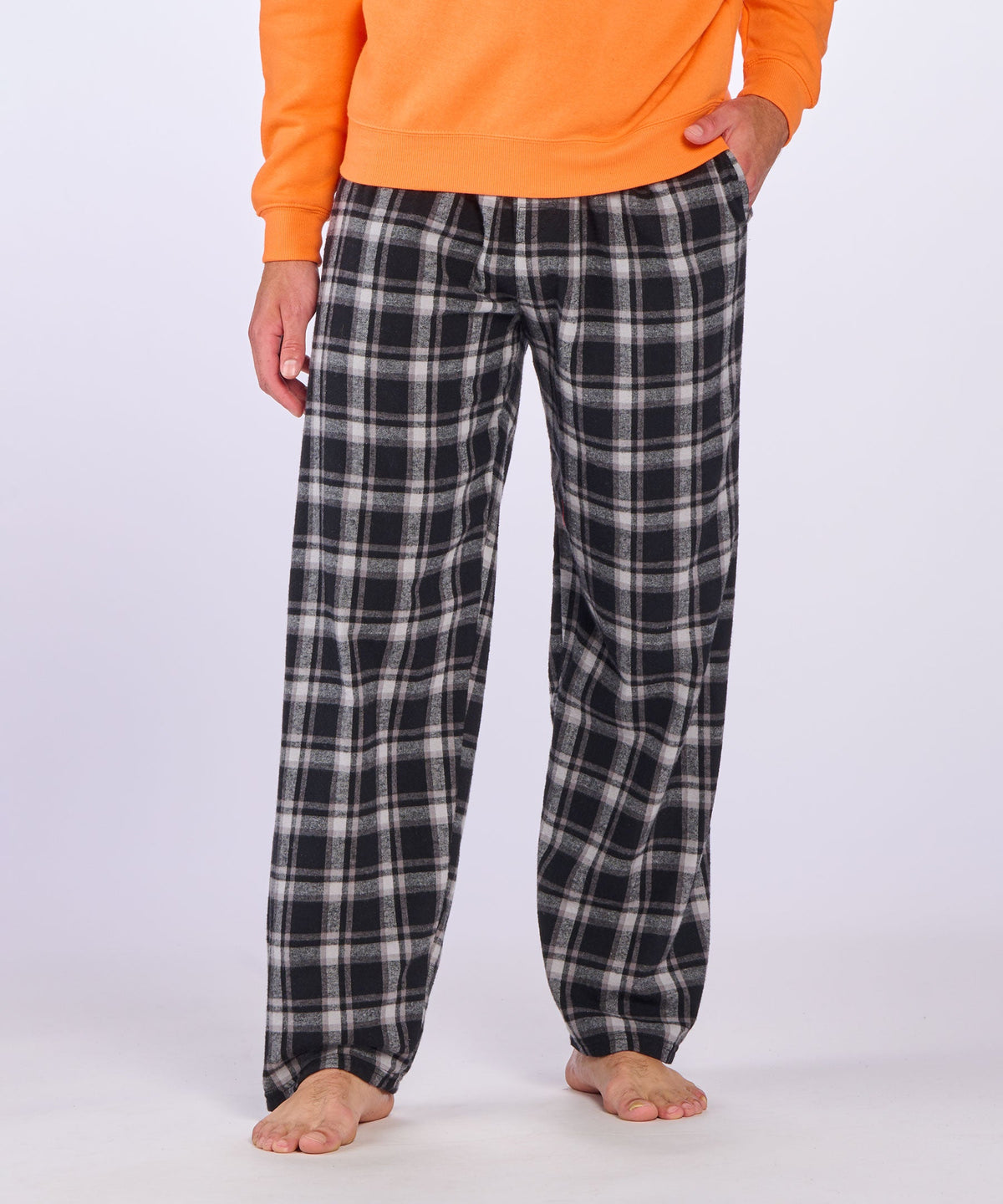 Boxercraft BM6624 Men's Harley Flannel Pants - Heritage Black Plaid - Front | Heritage Black Plaid