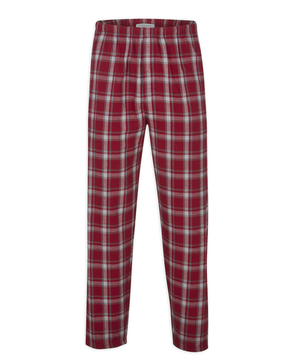 Boxercraft BM6624 Men's Harley Flannel Pants - Heritage Garnet Plaid - Ghost Front | Heritage Garnet Plaid