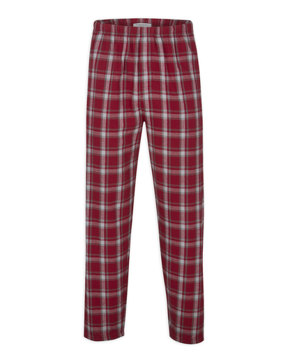 Boxercraft BM6624 Men's Harley Flannel Pants - Heritage Garnet Plaid - Ghost Front | Heritage Garnet Plaid