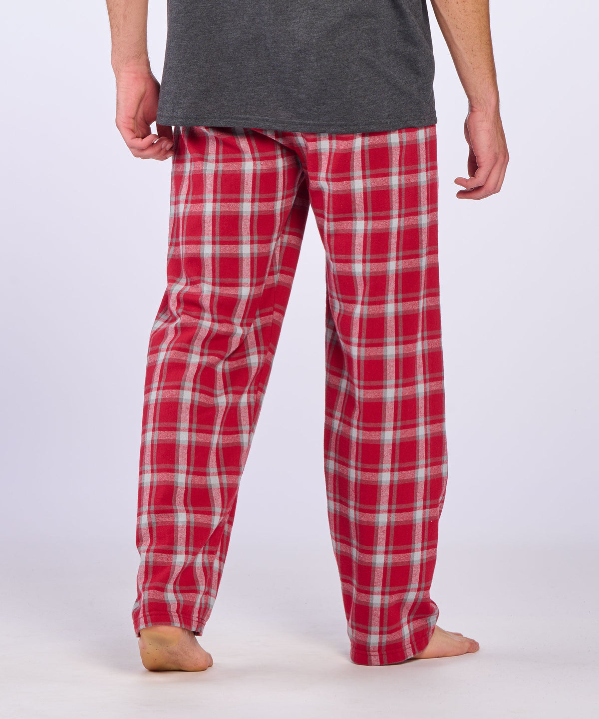 Boxercraft BM6624 Men's Harley Flannel Pants - Heritage Garnet Plaid - Back | Heritage Garnet Plaid