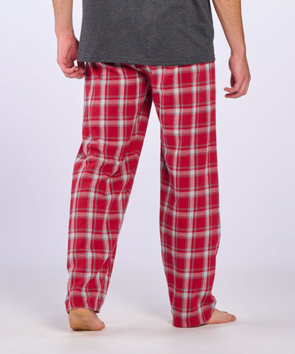 Boxercraft BM6624 Men's Harley Flannel Pants - Heritage Garnet Plaid - Back | Heritage Garnet Plaid