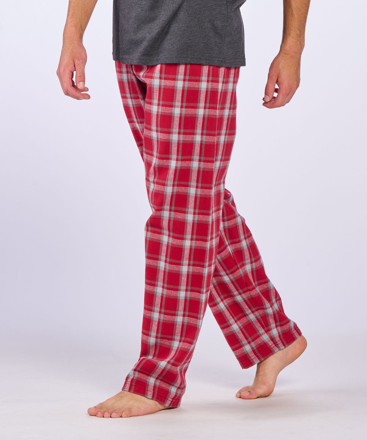 Boxercraft BM6624 Men's Harley Flannel Pants - Heritage Garnet Plaid - Front | Heritage Garnet Plaid