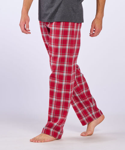 Boxercraft BM6624 Men's Harley Flannel Pants - Heritage Garnet Plaid - Front | Heritage Garnet Plaid