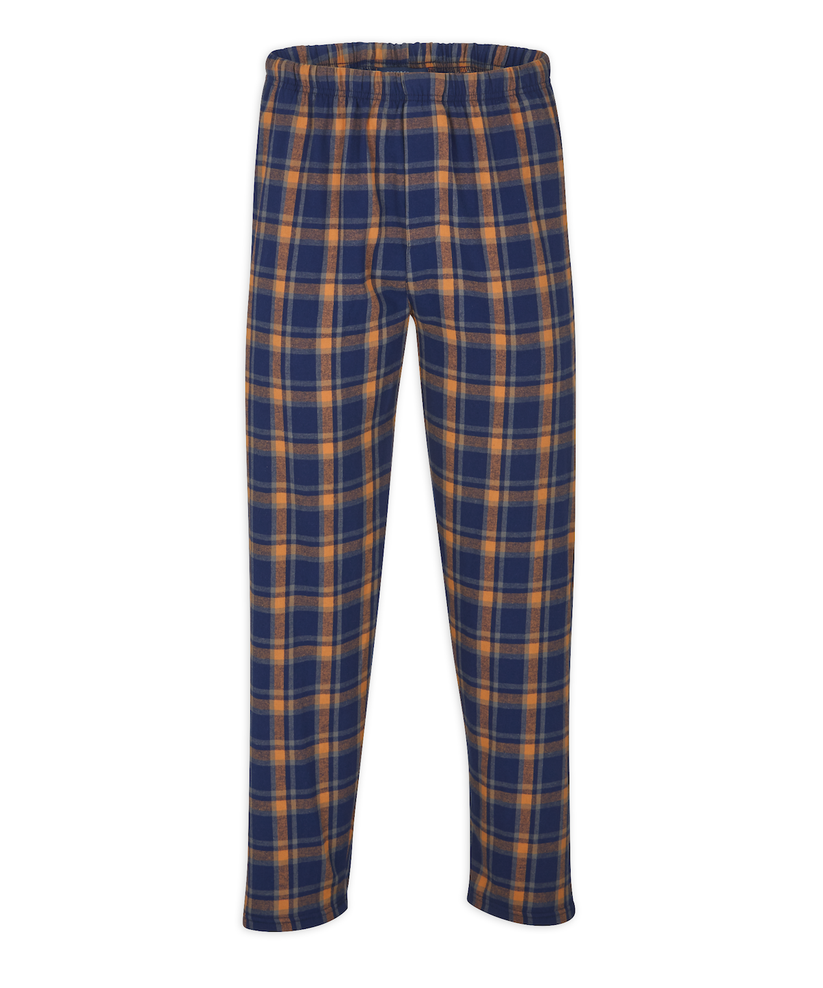 Boxercraft BM6624 Men's Harley Flannel Pants - Heritage Navy/Orange Plaid - Ghost Front | Heritage Navy/Orange Plaid