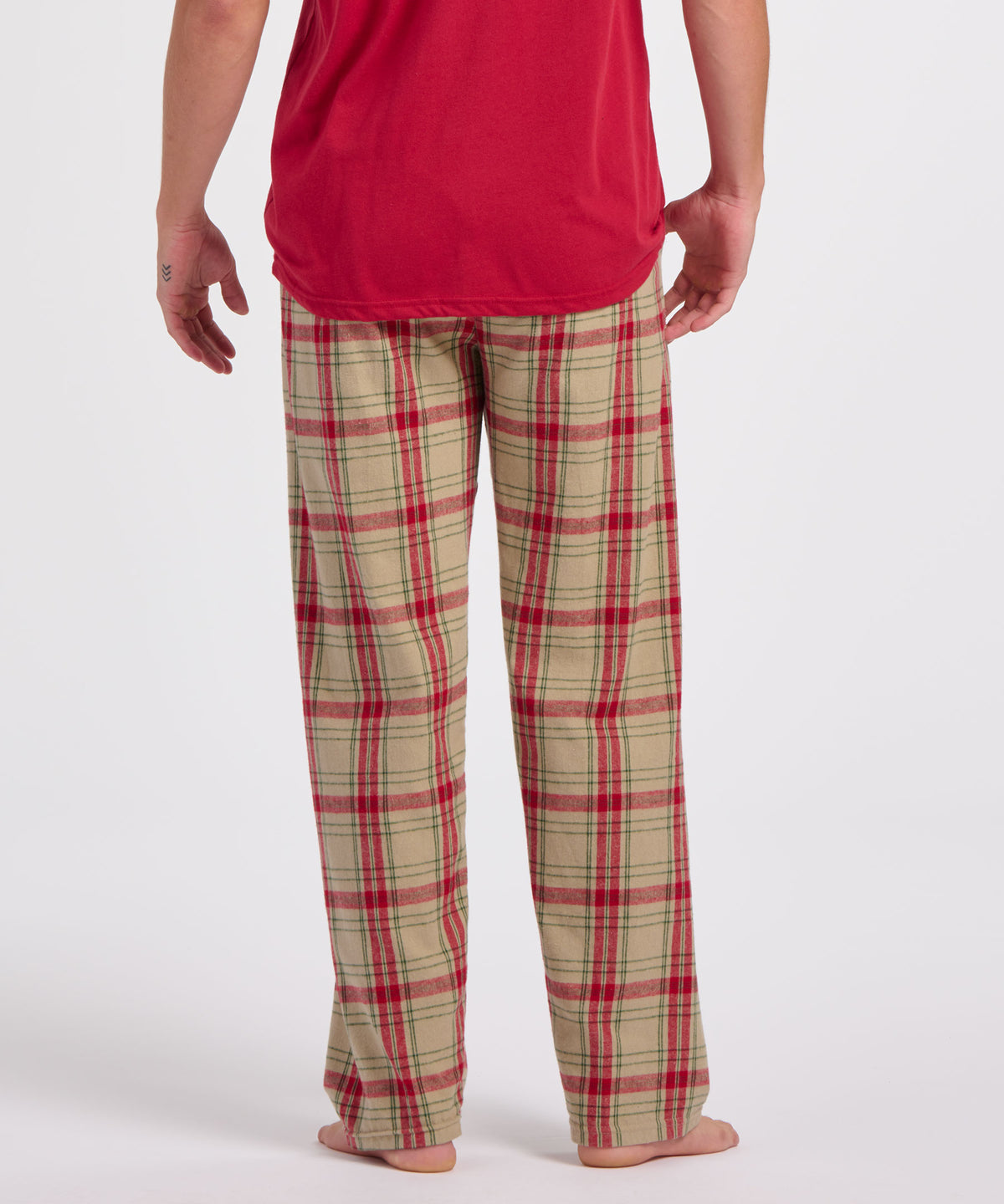 Boxercraft BM6624 Men's Harley Flannel Pants - Reindeer Plaid - Back | Reindeer Plaid