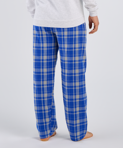 Boxercraft BM6624 Men's Harley Flannel Pants - Electric Royal Jordan Plaid - Back | Electric Royal Jordan Plaid